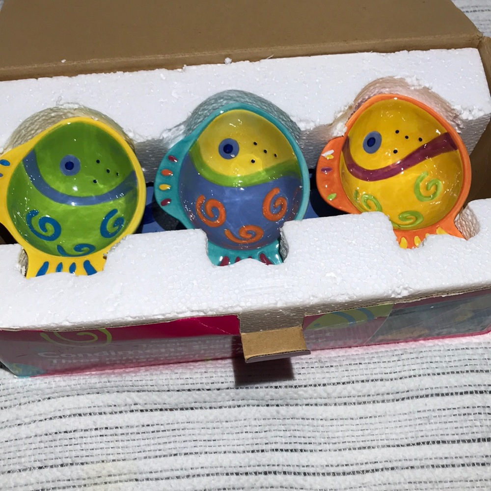 Tropical Fish Condiment Serving Set - Picture 2 of 6